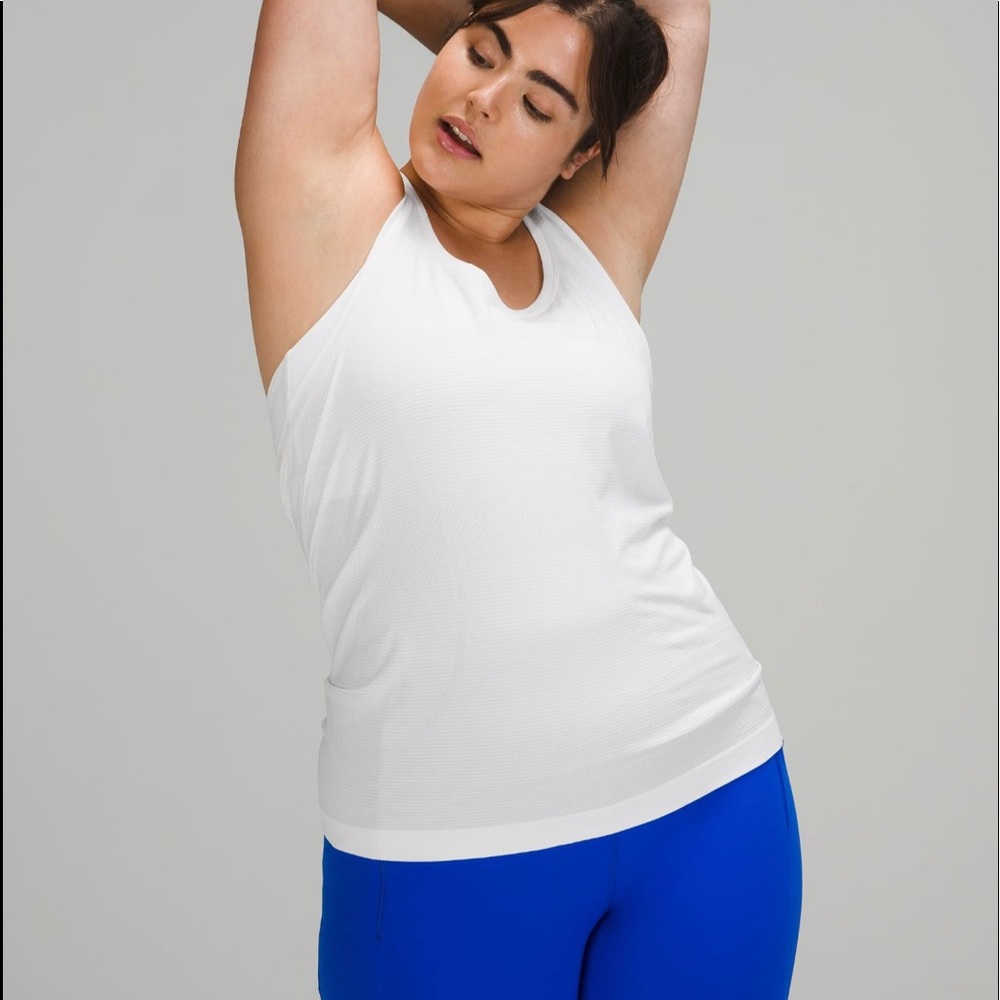 White Lulu Swiftly Tech Razorback Tank Size 4 - image 1